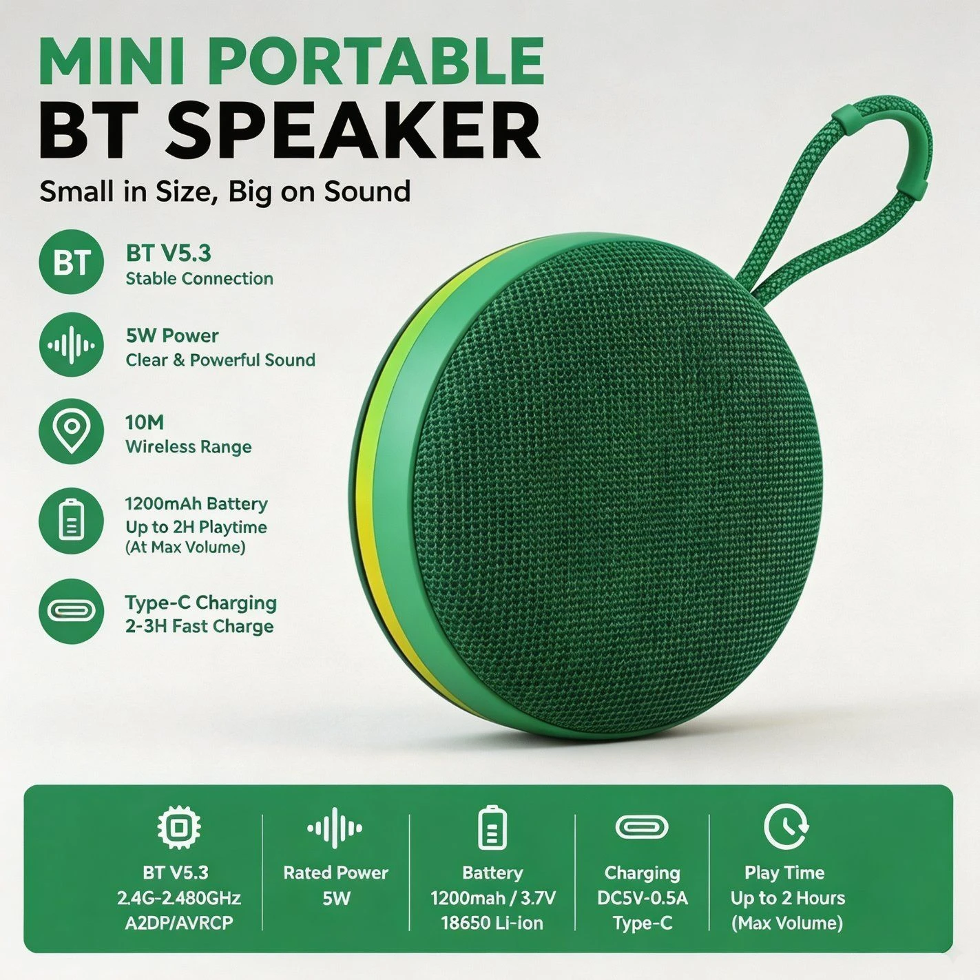 Modern Style Portable Mobile Speaker Bluetooth Audio Electronic Gadgets New Trending Products Outdoor Waterproof Speakers