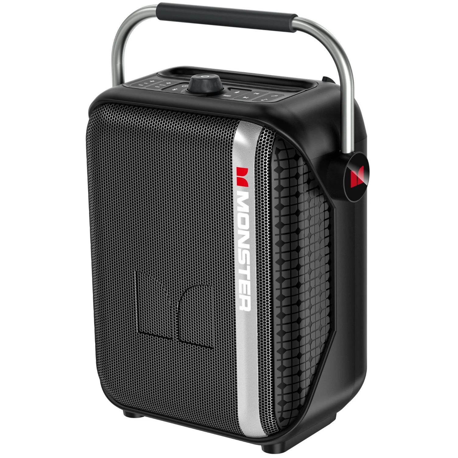 Monster Traveler Mini Portable Bluetooth Speaker 60W Ipx4 Waterproof Outdoor Karaoke Speaker with Dual Wireless Microphones