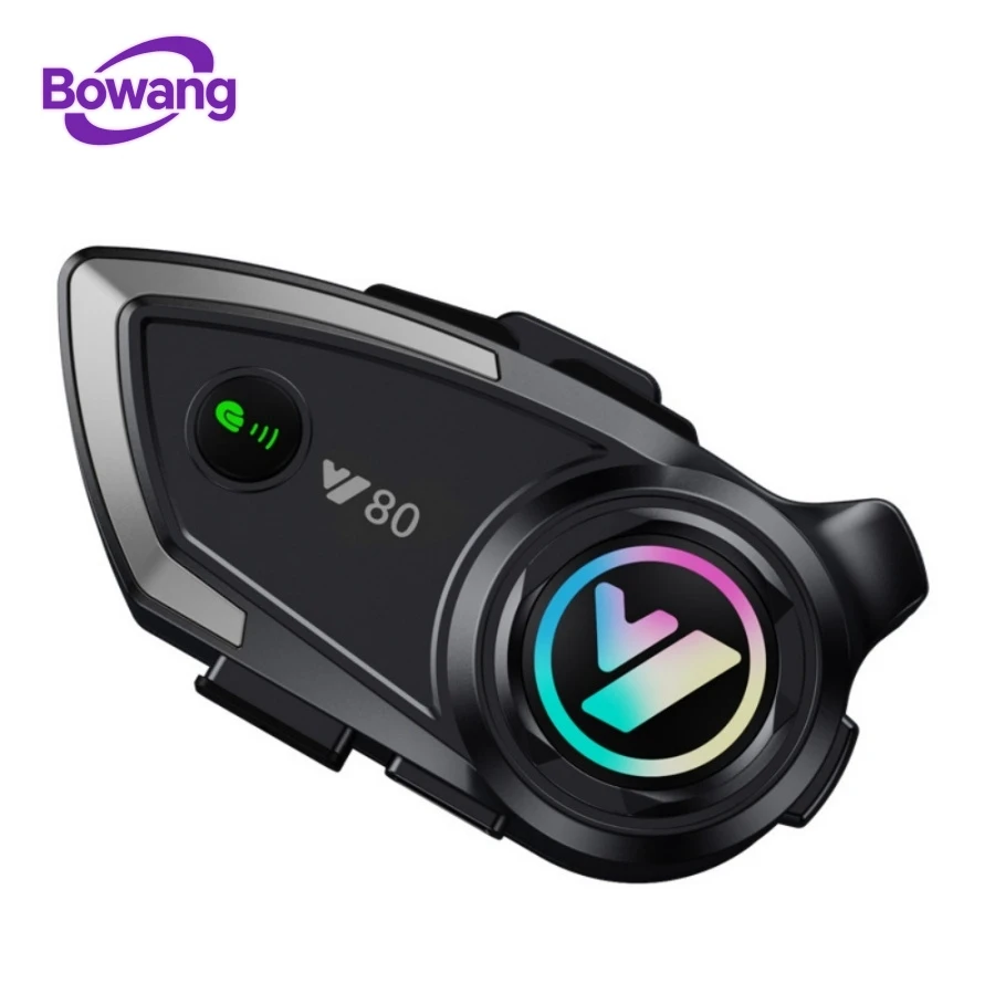 Motorcycle Helmet Bluetooth Headset IP67 Waterproof 32h Long Standby CVC Noise Reduction Helmet Intercom for Full Half Helmets