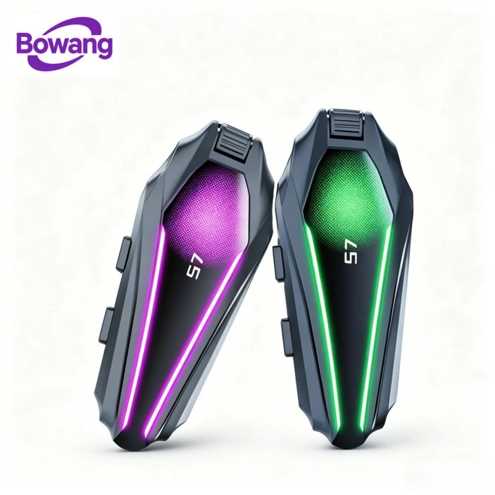 Motorcycle Helmet Bluetooth Headset Moto Helmet Communication System RGB Light 2 Riders Intercom Speaker