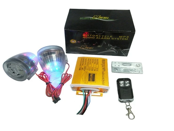 Motorcycle MP3 Alarm Bluetooth Input FM Audio Mini Radio Speaker