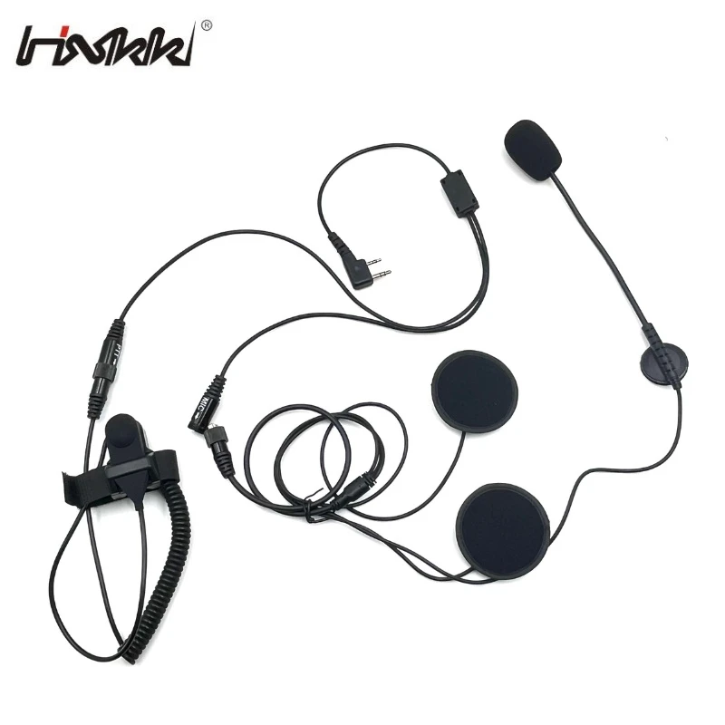 Motorcycle Open-Face Helmet Headset with Finger Ptt for Walkie Talkie