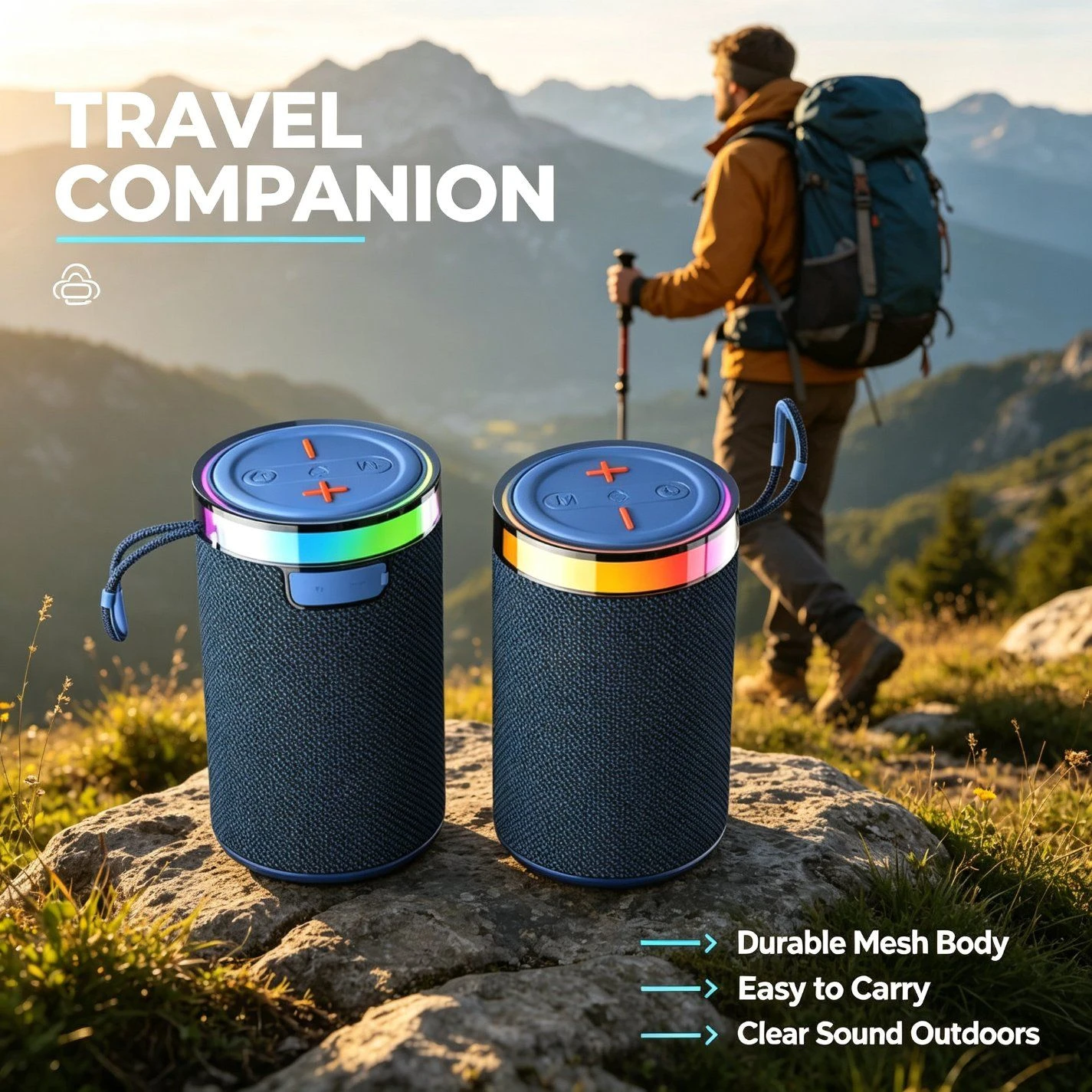 Motorcycle Waterproof Bluetooth Helmet Speaker Wireless Stereo Headset Bluetooth Wireless Mini Music Speaker for Safe Communication During Riding