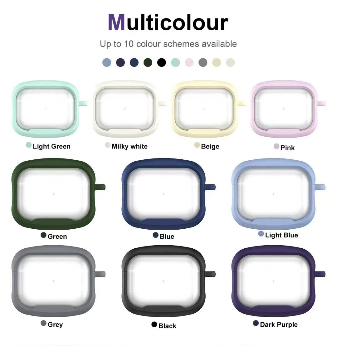 Multi-Color Cute Girl Women Bag Silicone Cover Case with Keychain for Airpods PRO 2 3 4