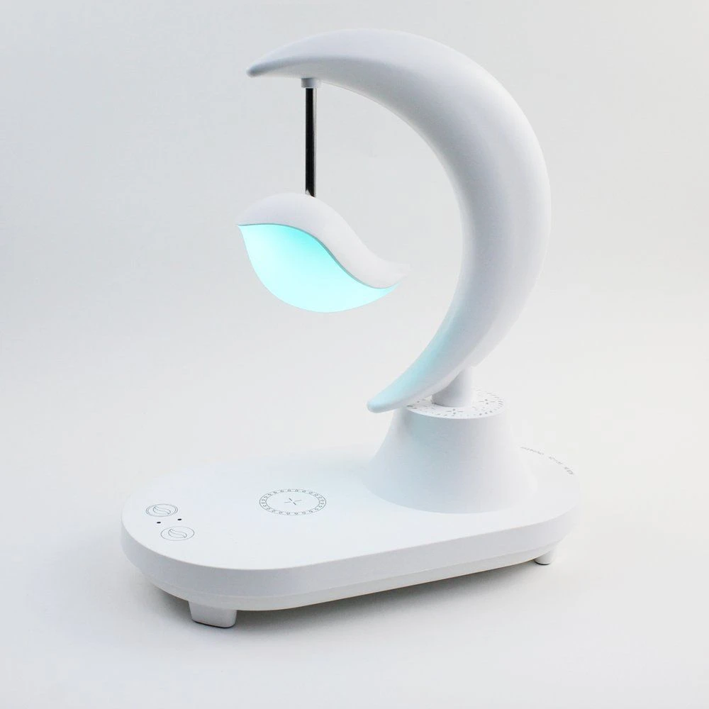 Multi Function Fast Wireless Charging with LED Atmosphere Lights Bt Bluetooth Speaker