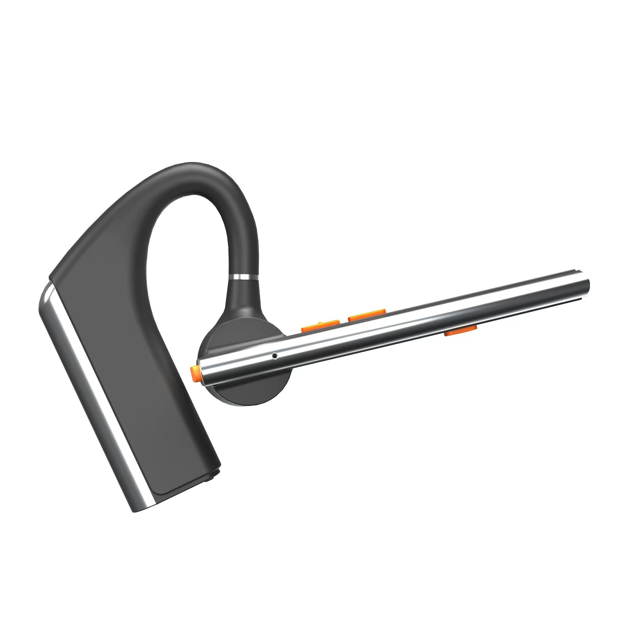 Multi-Point Connection Enc Single-Ear Mono Bluetooth Headset with Dual Microphone, 24-Hour Talk Time, Ear Hook