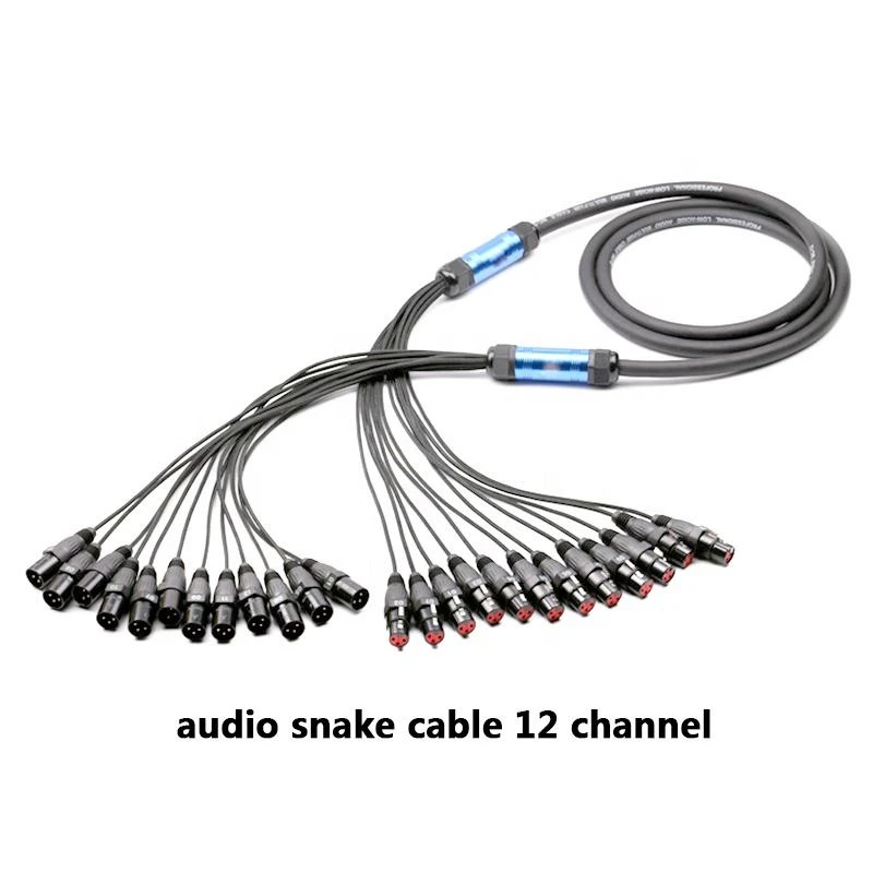 Multichannel XLR Y Splitter Cable 3 Pin XLR Female to Male Roll Stage Box Audio Cable