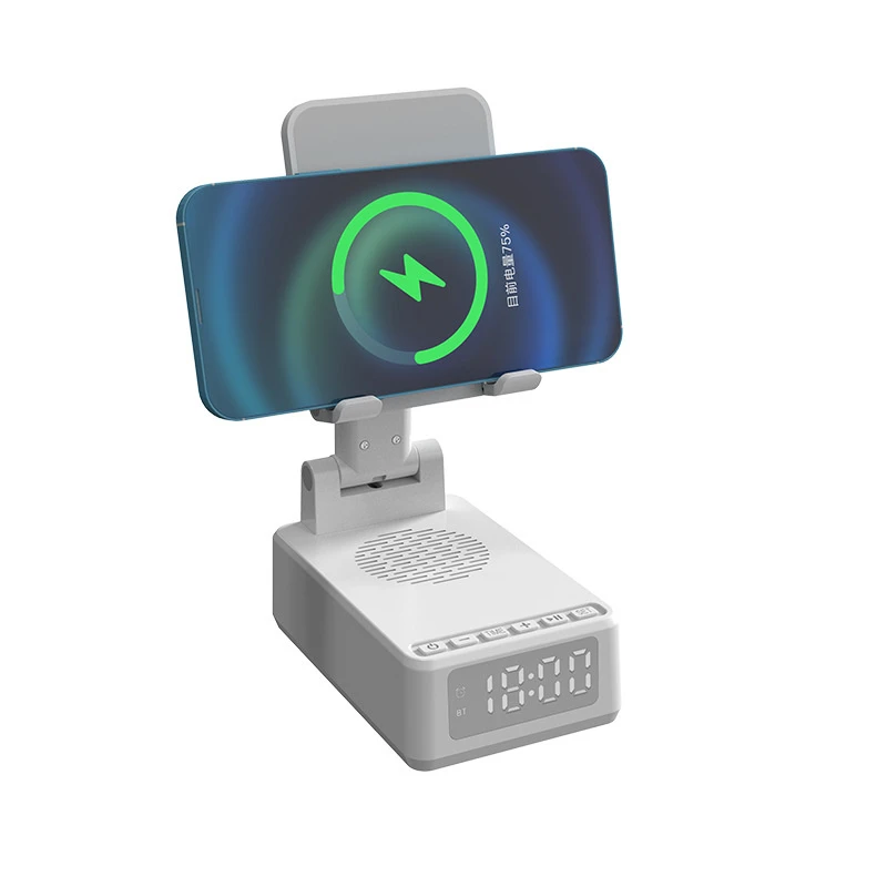 Multifunctional Bluetooth Speaker with Wireless Charging & Phone Stand