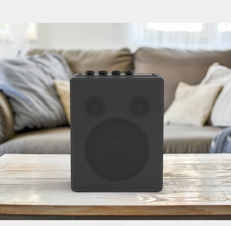 Multifunctional Home Speaker Wooden Paint Finish 80W Support Turntable Aux Connection