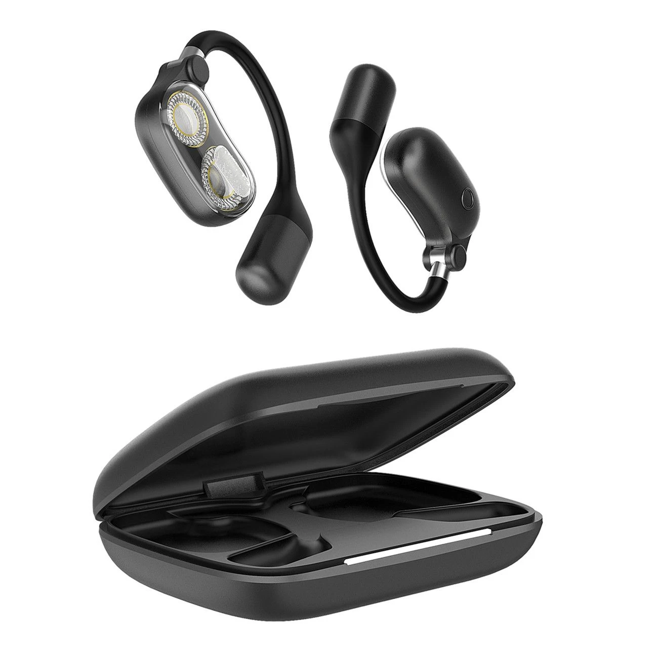 My-800 Bluetooth Sport Earbuds Two-Way Adjustable Ows Earphones Gray