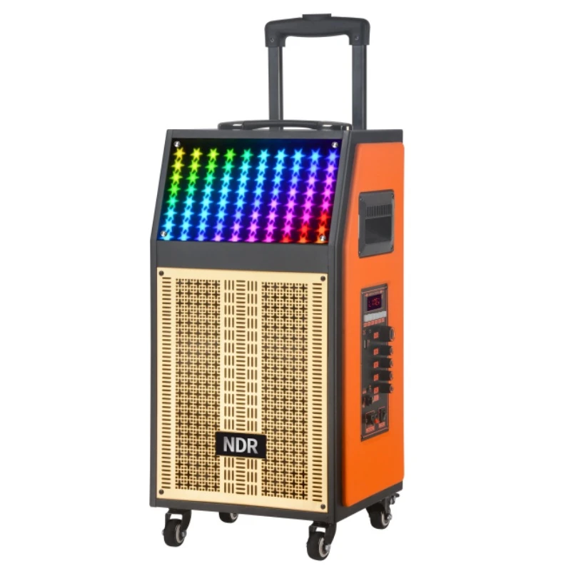 Ndr-108r New Dual 8 Inch Wireless DJ Karaoke Sound Box Party Audio Portable Bluetooth Speaker