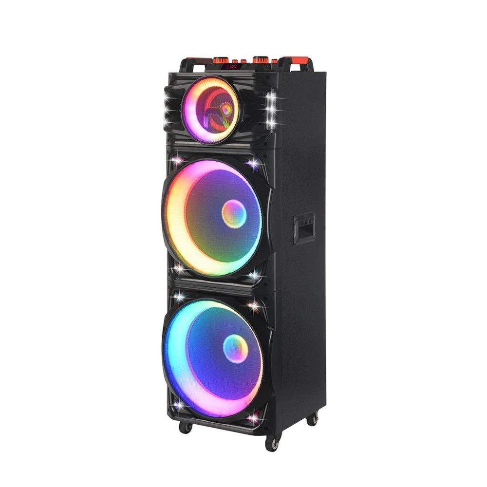 Ndr-1526 Double15 Inch 100W Big Power LED Lights Party Speaker