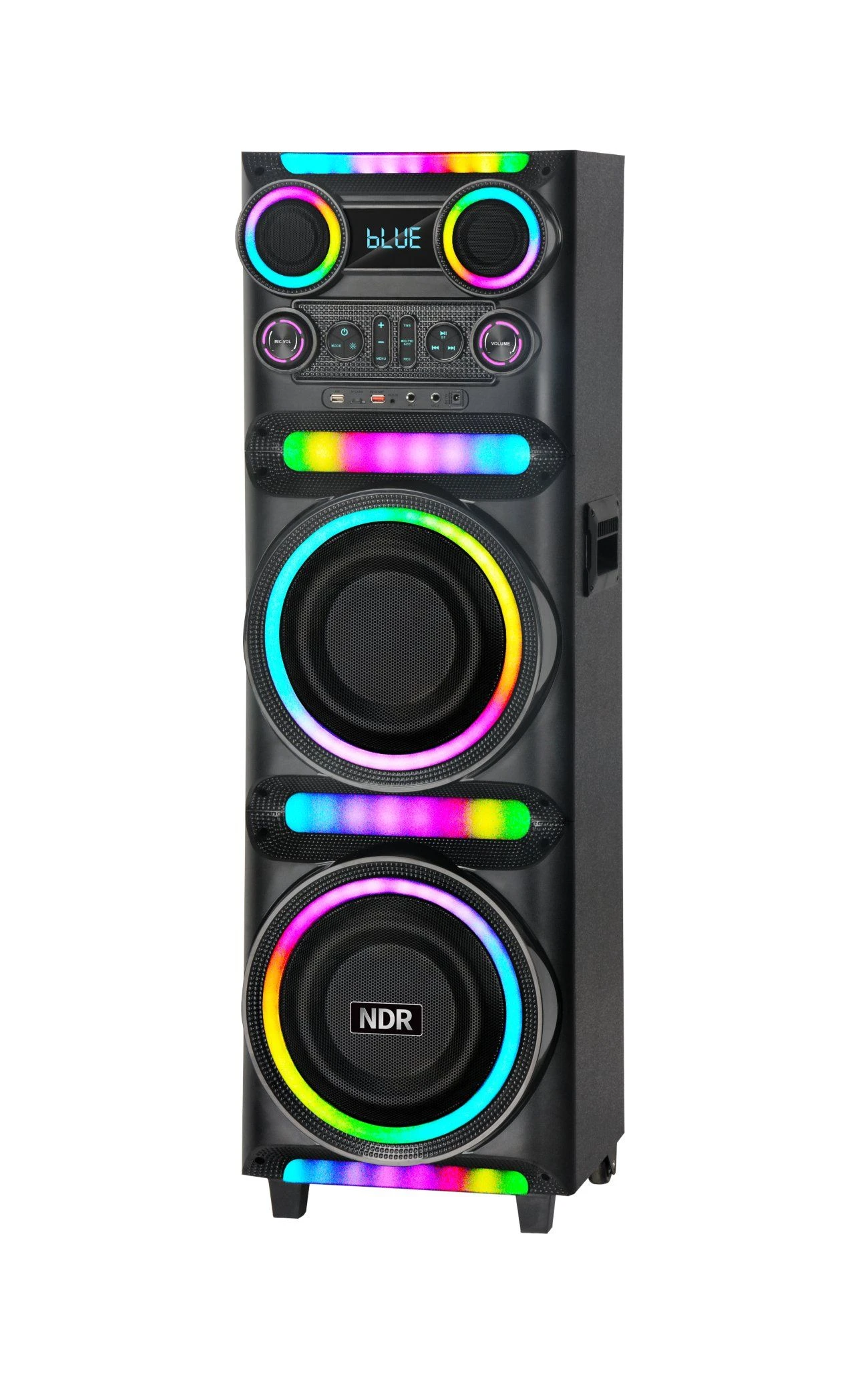 Ndr-M1104 Dual 10inch Portable Speaker with wireless Microphones
