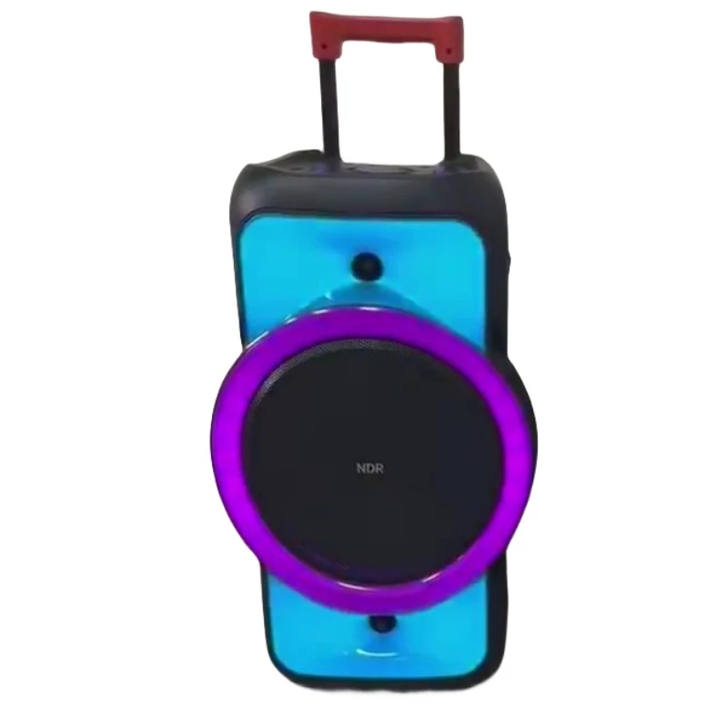 Ndr New Dual 8″ Portable Party Wireless Bluetooth 40W Speaker with Colorful Light