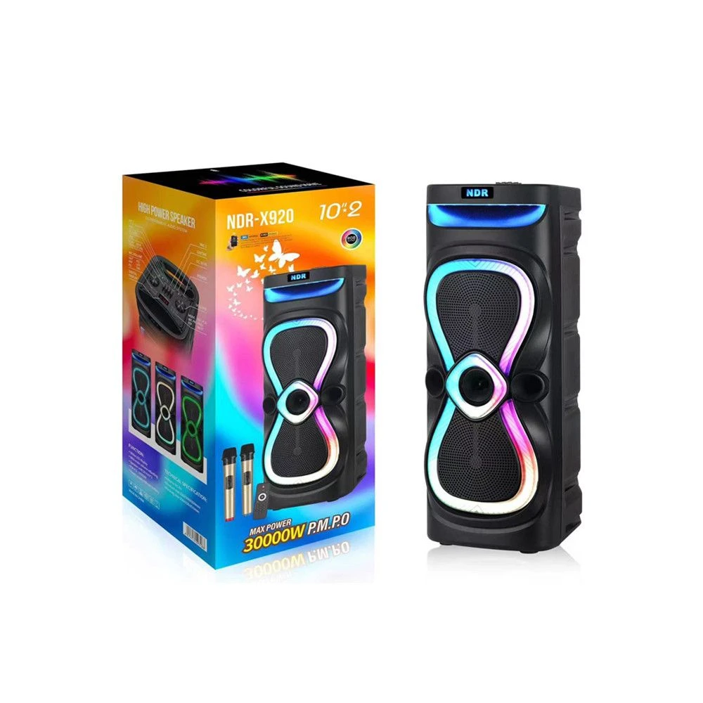 Ndr-X920 Dual 10-Inch Portable Speakers with Built-in Batteries