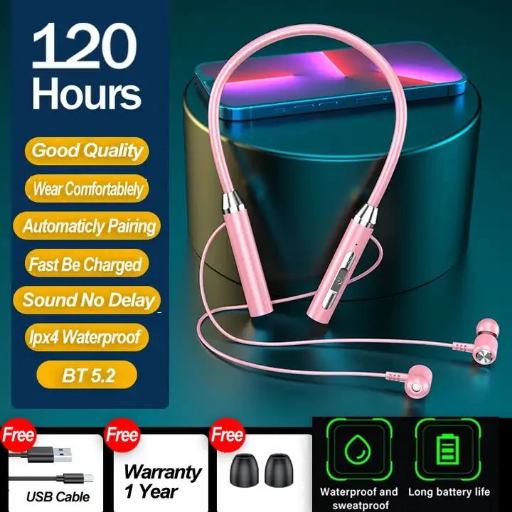 Neck Hanging Sports Fitness Stereo in Ear Earphone Bt Headset Neckband Wireless Head Earphones