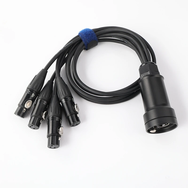 Network Ethernet Converter DMX RJ45 CAT6 Female to 4 3 Pin XLR Female Connectors Cable