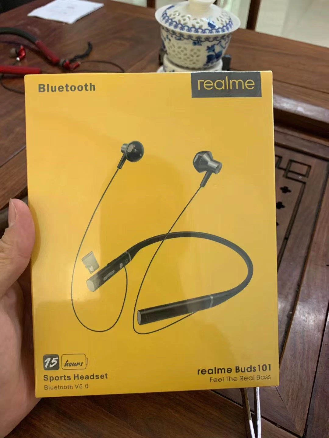 New 5.0 Stereo Bluetooth Sports Headset for Realme Buds 101 Earphone