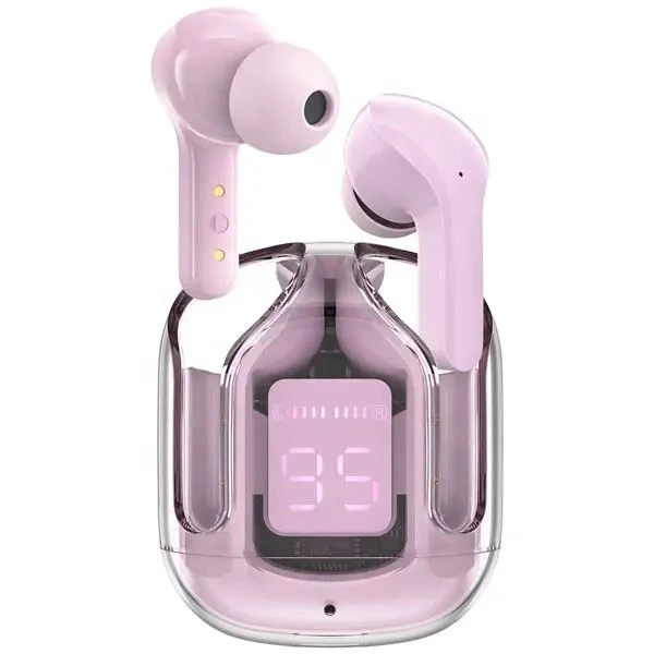 New Arrival Most Popular Tws Transparent Wireless Earbuds LED Digital Display in-Ear Headphone
