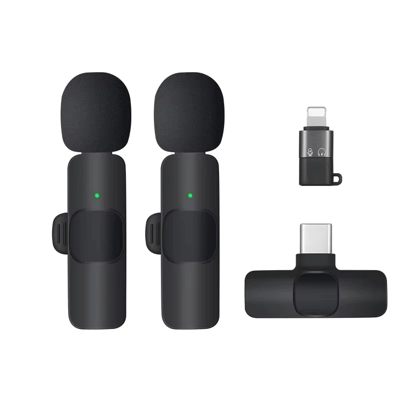 New Arrival Voice Recorder Microphone Lavalier 2-in-1 Portable Mini Outdoor Wireless Recording