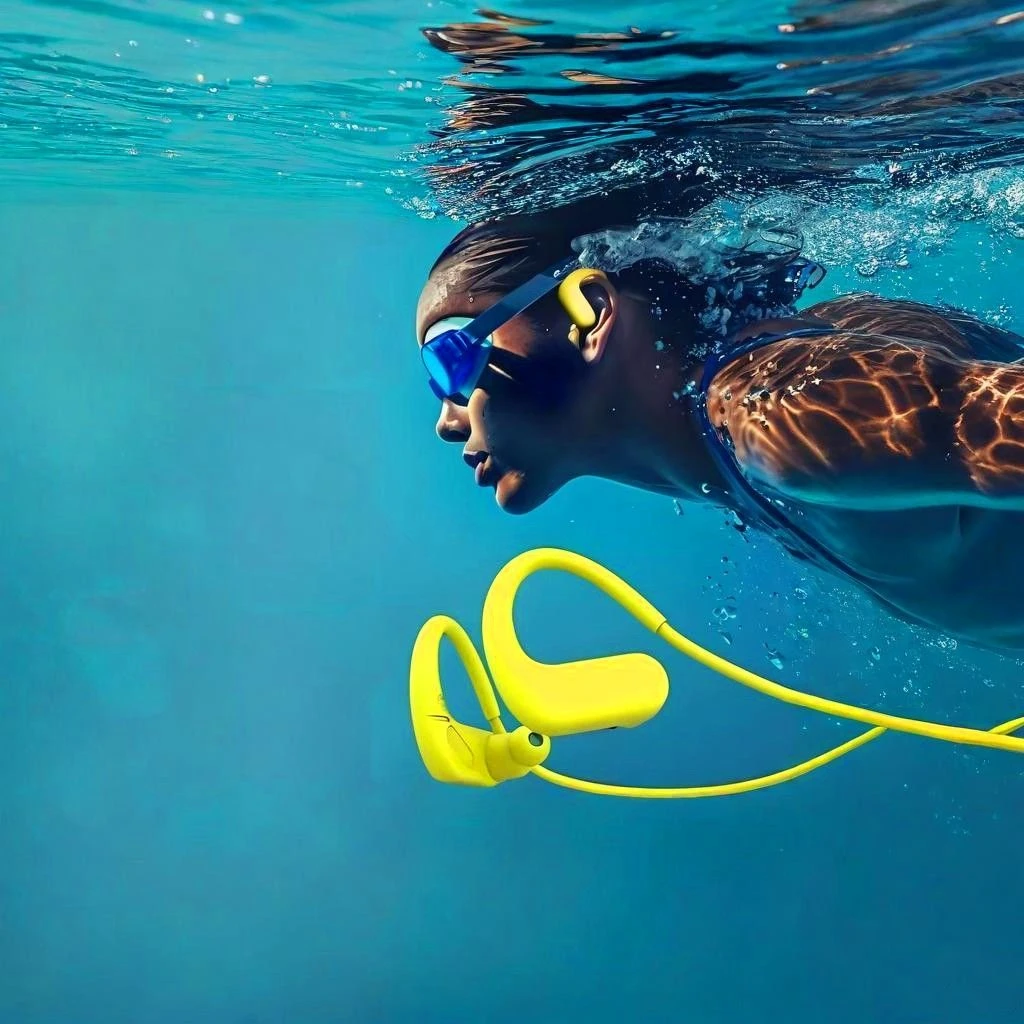 New Bone Conduction Headphones Wireless, 8h Playtime BLE 5.2, Ear-Hook Open-Ear Design, Safe for Running Cycling, Earphones