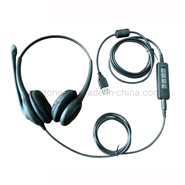 New Design 2 in 1 3.5mm USB Headset Wired Telephone Headphones Call Center Business Computer Headphone for Office