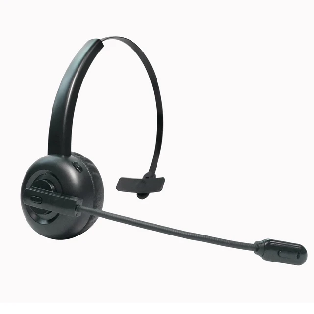 New Design Bluetooth V5.0 Wireless Mono Call Center Headset for Telephone Operator with Noise Canceling Mic