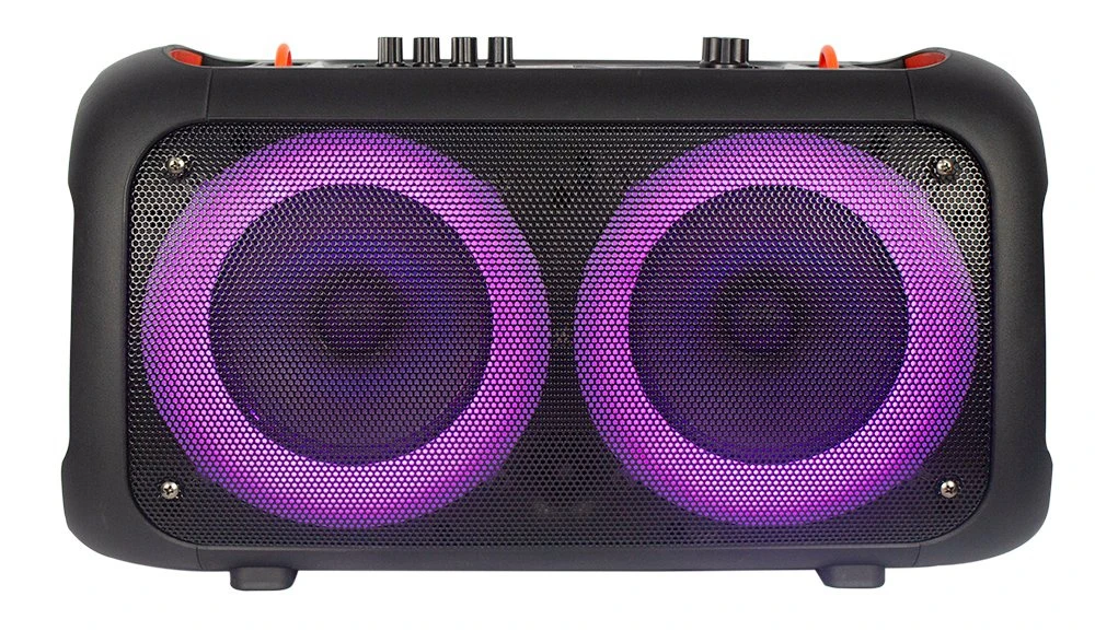 New Double 6.25 Inch Flame Light Party Bluetooth Portable Speaker