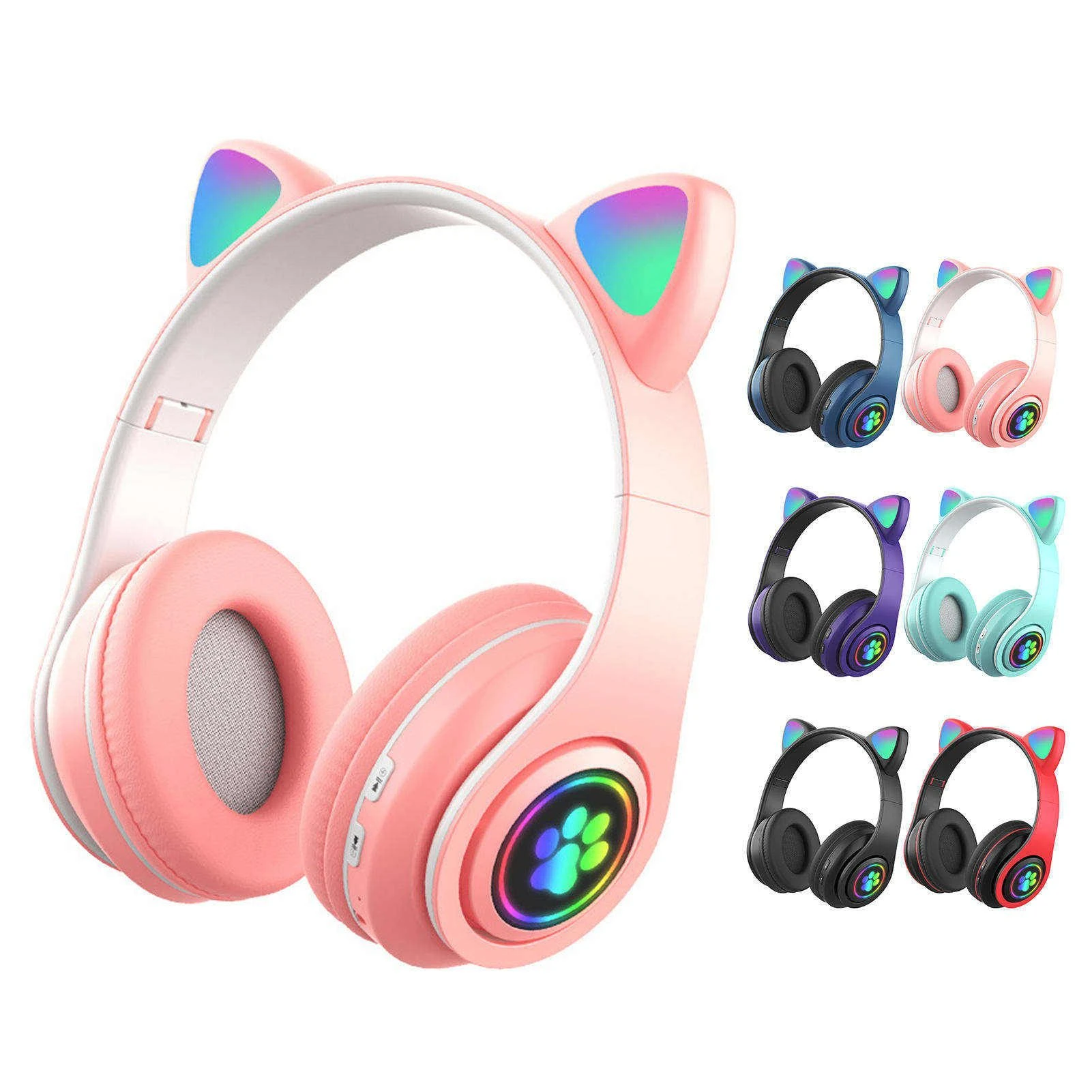 New Headphone B39 Earphone Cute Cat Shape Wireless Gaming Headset Headphones for PC