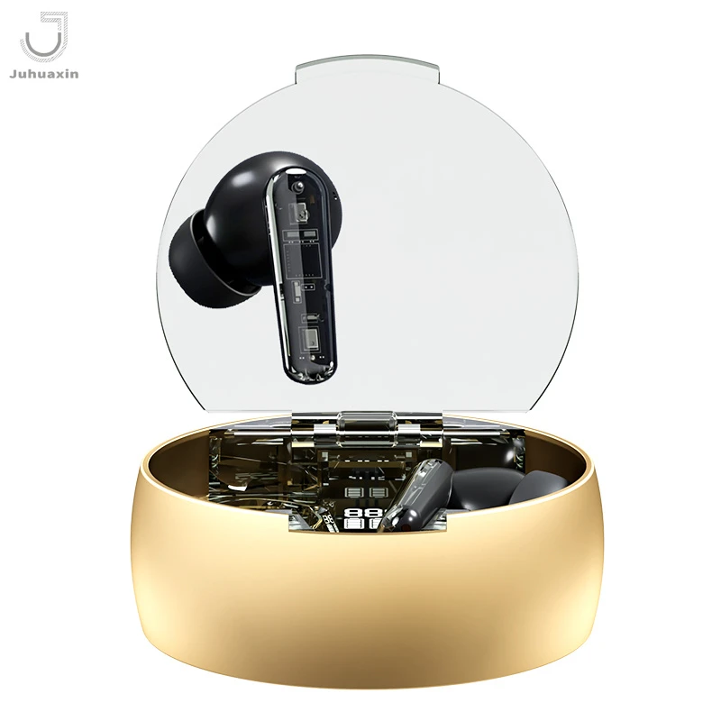 New HiFi Sound Quality Wireless Bluetooth Earphone Copper Ring Horn Hot Cellphone Earphones for iPhone 15 Tablet Computer