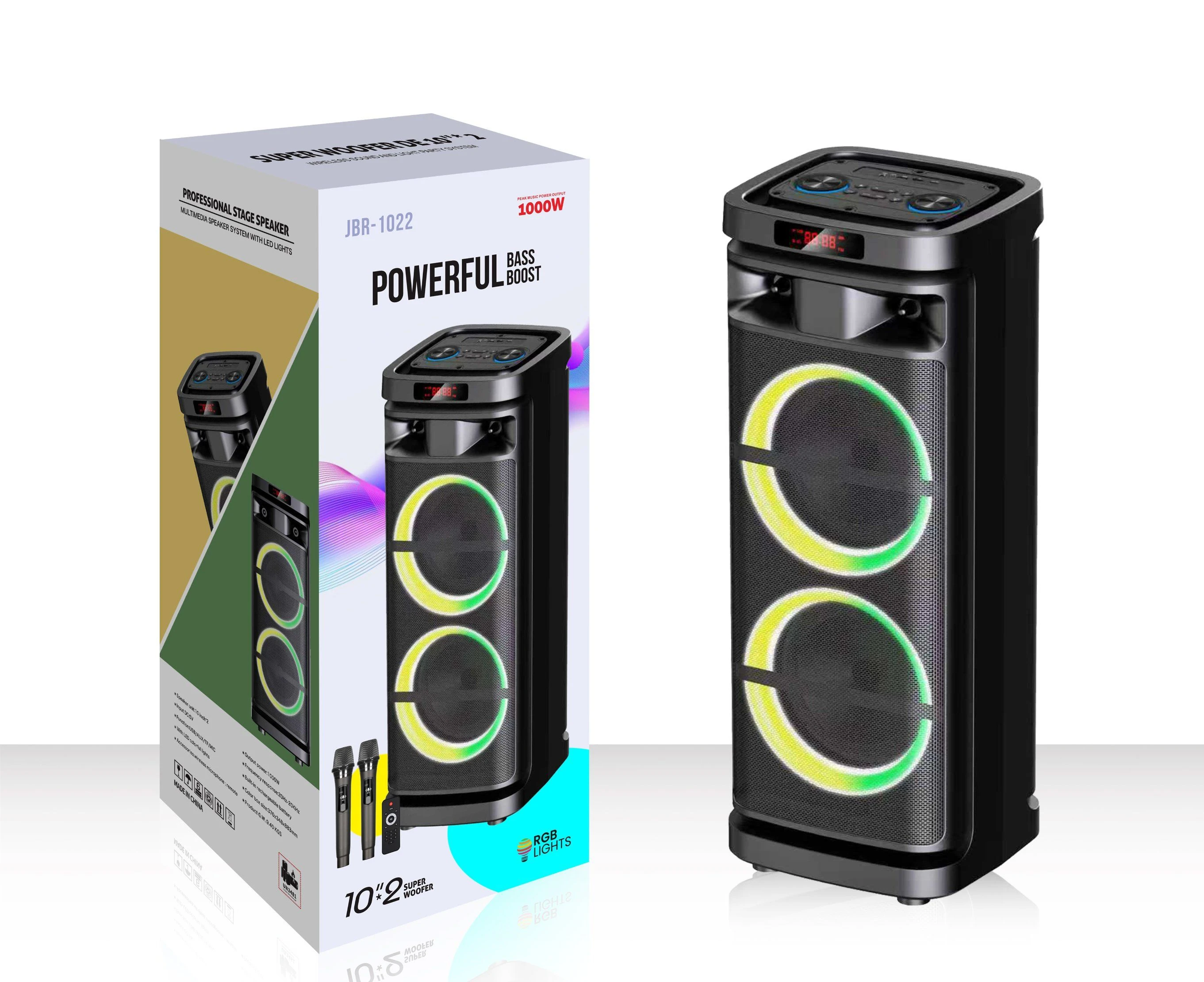 New Jbr Music Equipment 10″X2 Rechargeable Speaker with RGB Lights