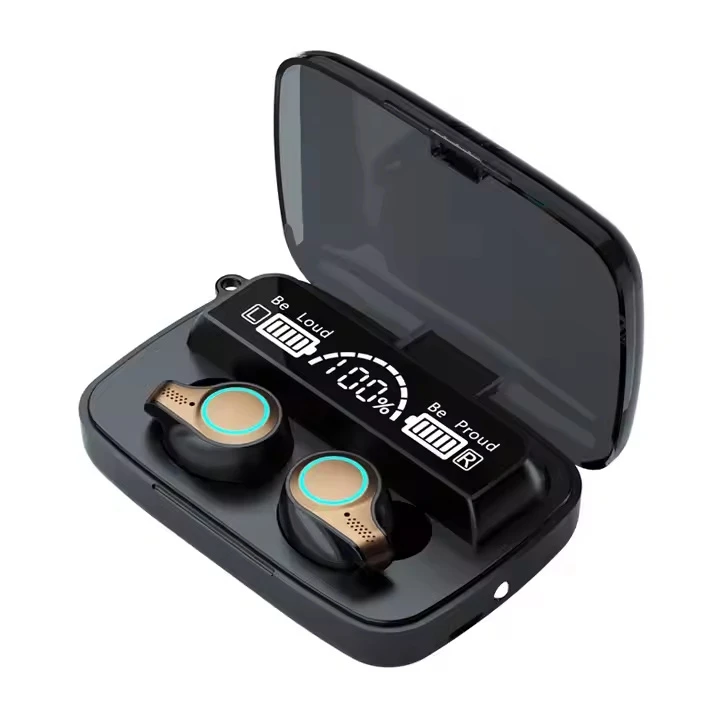 New M18 Tws Wireless 5.0 Headphones Touch Waterproof Mini Headset LED Digital Display Earbuds Sports Bt Earphone Wireless