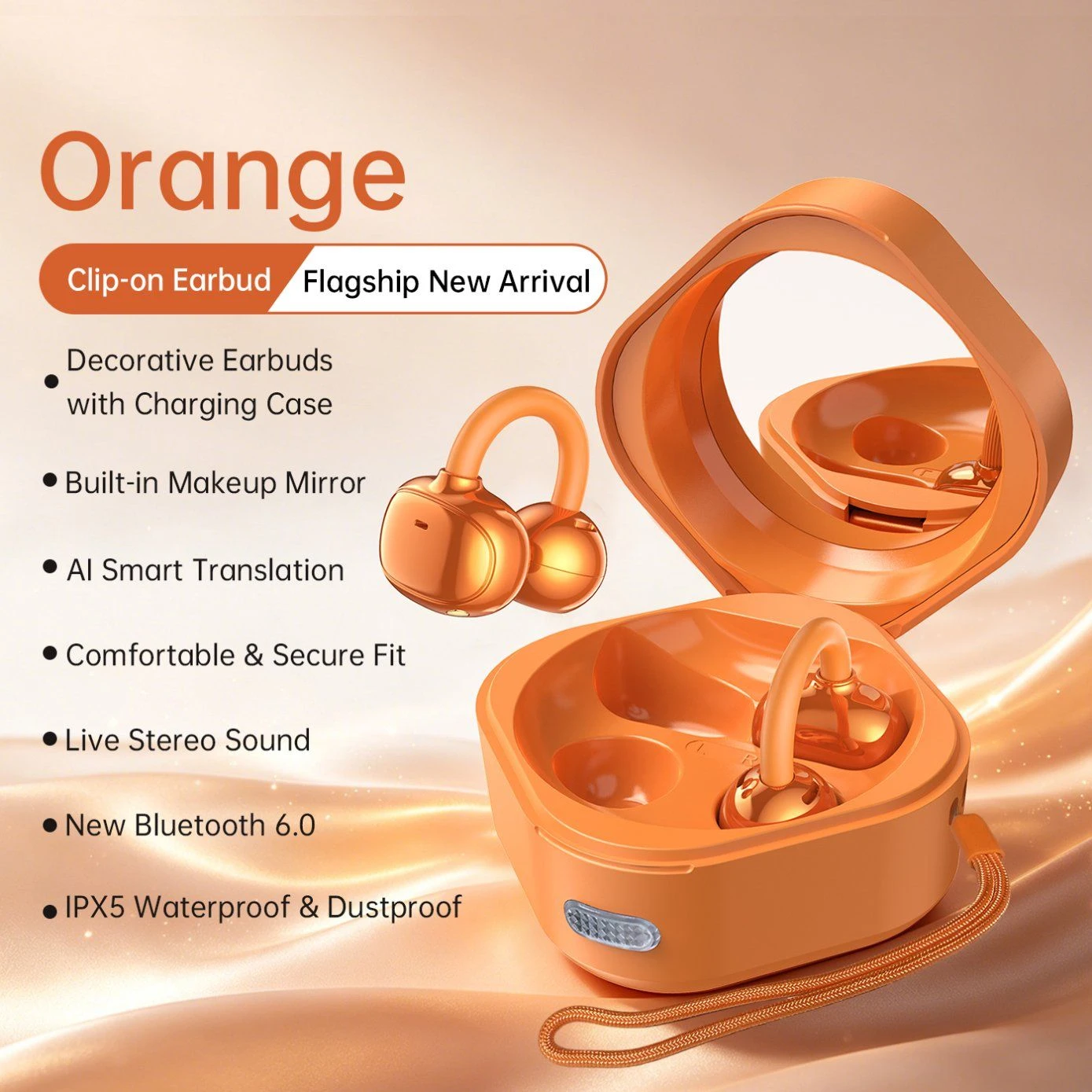 New Mold Ows Clip on Bluetooth Earbuds Open Ear Wireless Earphone 360° Surround Sound Stereo Earbuds ODM Available