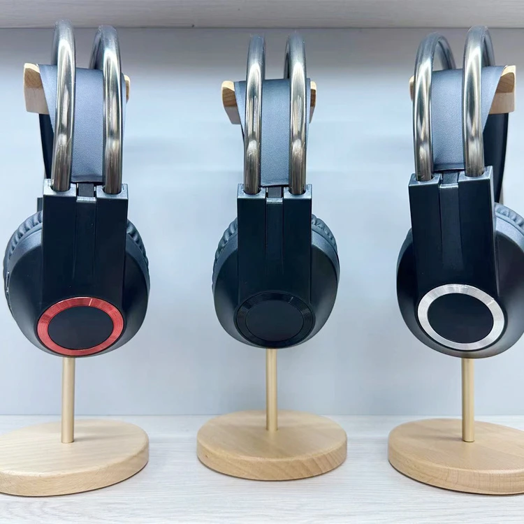 New Private LED Light Display Gaming Headphones Wireless Bt Headset with Microphone