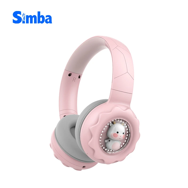 New Product Cute Pink Wireless Headphone with LED Light Wireless Earphone Gaming Headset for Children