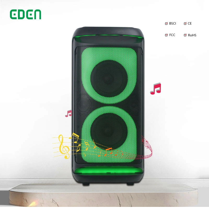 New Product Dual 6.5 Inch Professional Active Stereo Wireless Box Loudspeaker Portable Bluetooth Party Speaker