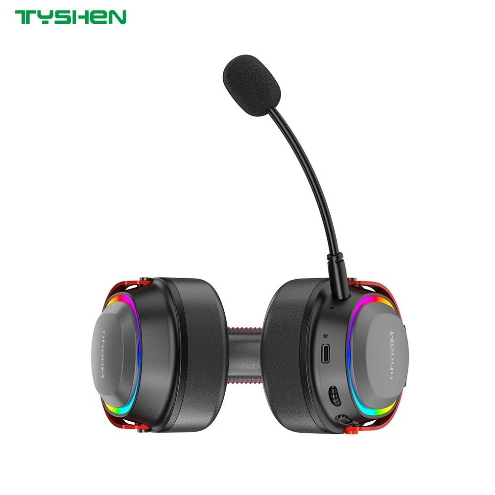 New RGB Light Gaming Headphones 50mm Bass Stereo Wireless Headset with Mic