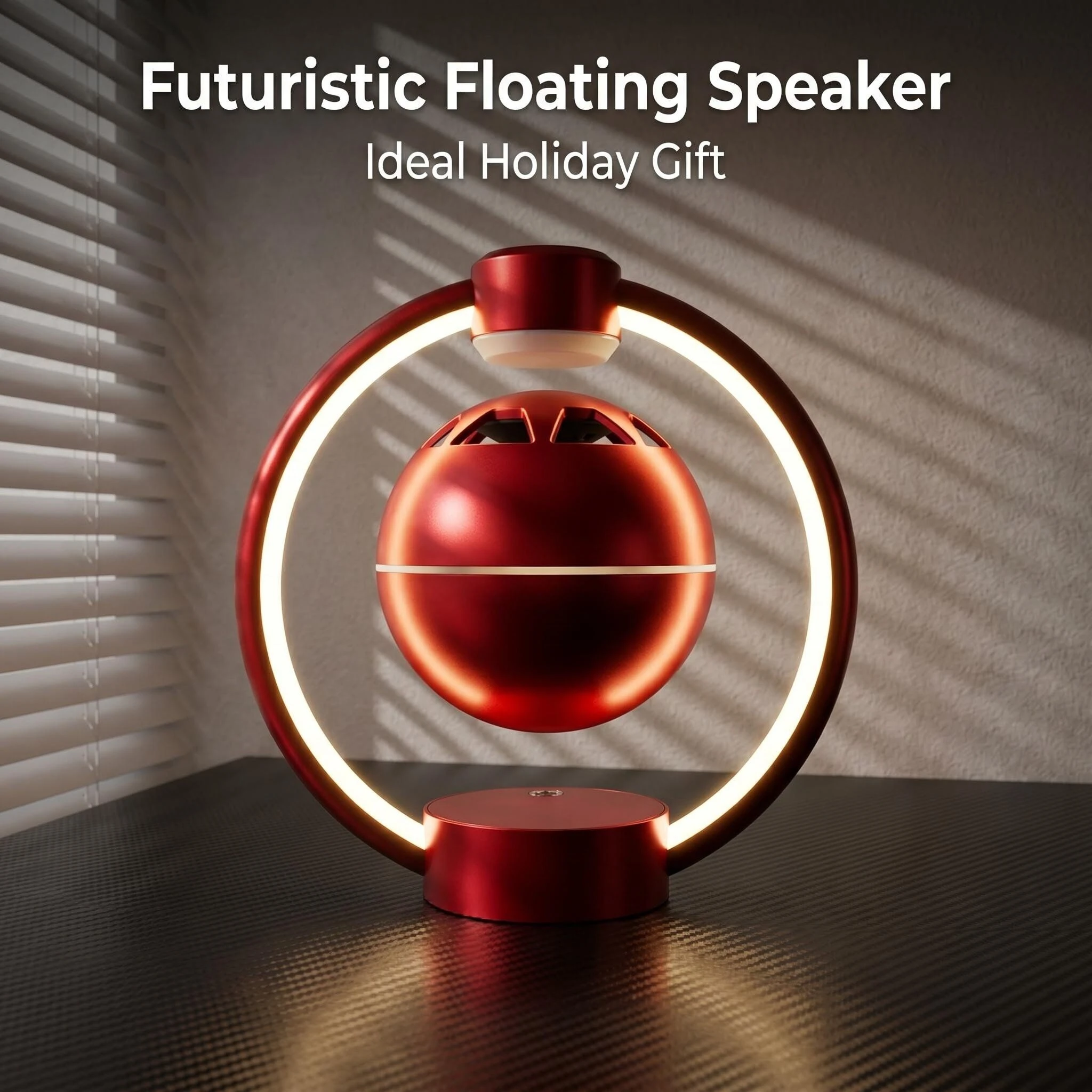 New Rotating Magnetic Levitation Desk Floating Bluetooth Speaker for Cellphone