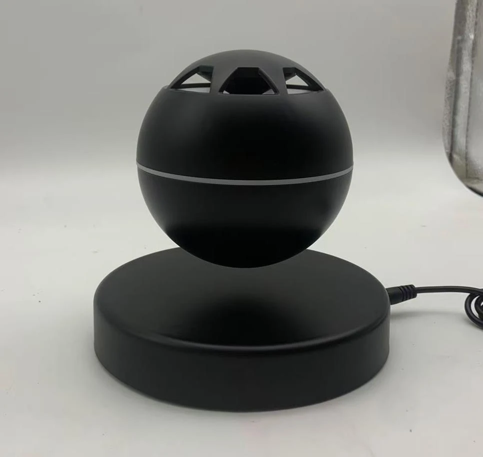 New Round Base Magnetic Suspension Floating Desk Bluetooth Stereo Speaker for Phone Laptop