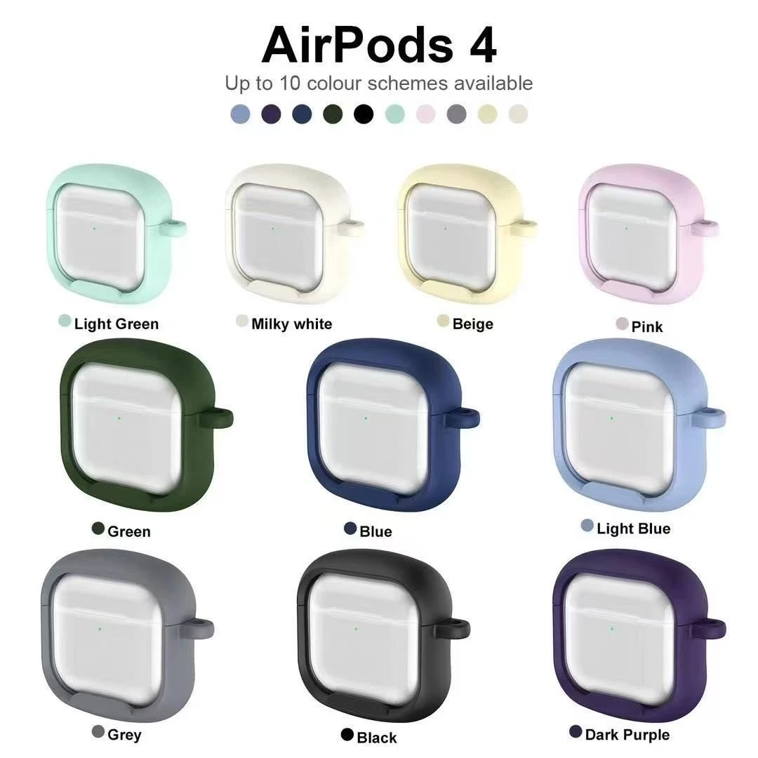 New Silicone Cover Earphone Case for Apple Airpods PRO 2 3 4 Earphone Protective Accessories