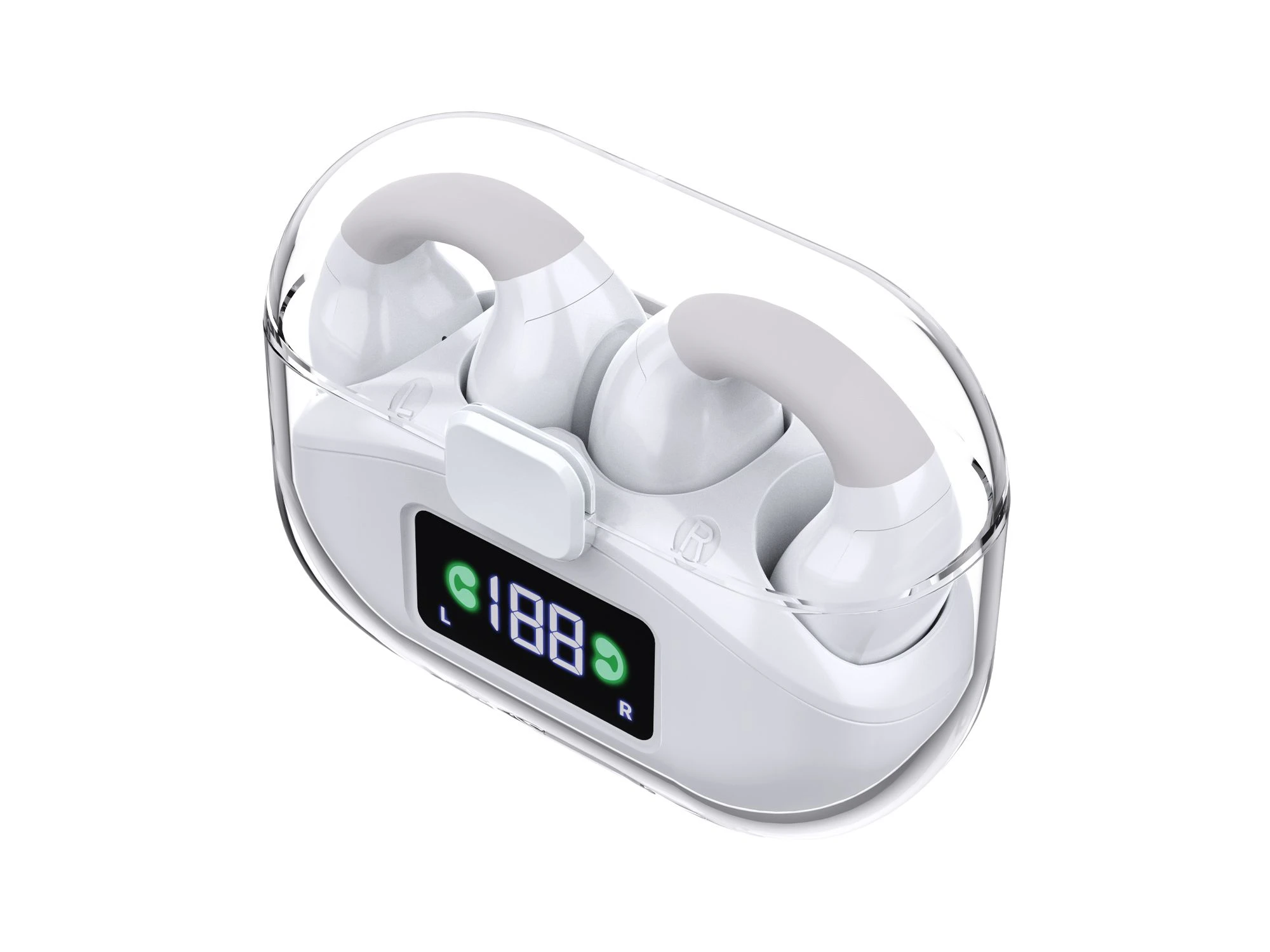 New Tws Earphones with LED Display in Ear Portable Headphones Battery Charge Power Digistial Bluetooth