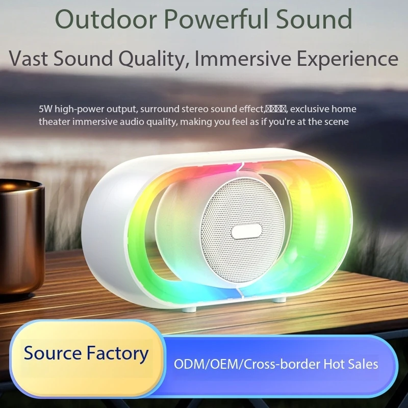 New U8 Cool Outdoor Camping Desktop Ambience Night Light Bluetooth Speaker Portable RGB Lamp Small Speaker