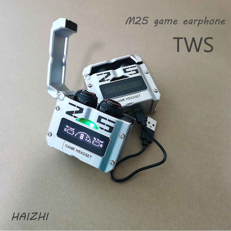 Newest M25 Magnetic Charging Mechanical Game Bluetooth Wireless Earphone Tws