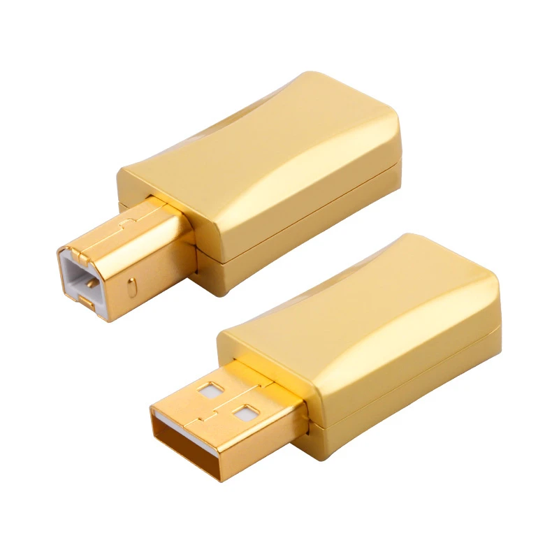 Nickel Alloy Shielded USB Plug with Low Impedance for Hi-Fi Audio Transmission in Home Theater & Car DSP