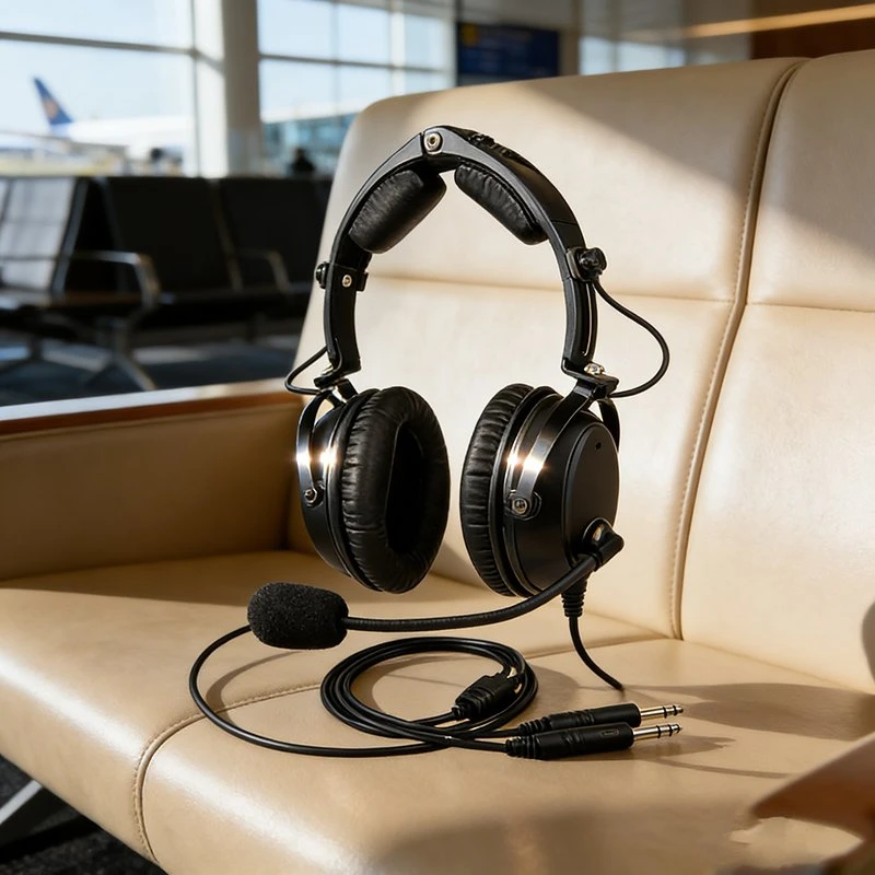 Noise Canceling Aviation Headset Over-The-Head Design Similar to for Bo Se for Telephony Use