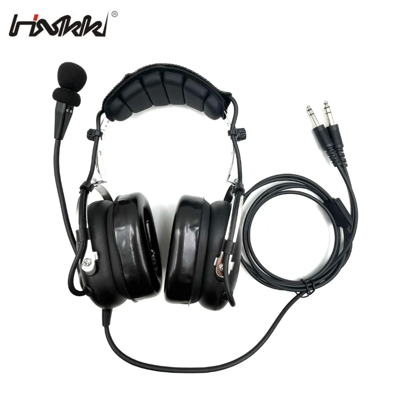 Noise Canceling Helicopter Aviation Headphone with Ga Connector Headband Headset