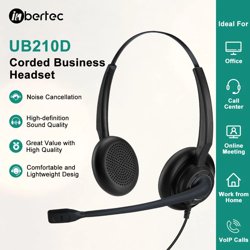 Noise Canceling Microphone USB VoIP Call Skype OEM ODM White Label Headset