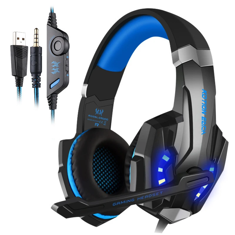Noise Canceling Over Ear Gaming Headset Wired Headphones with Mic for PC Laptop Mac