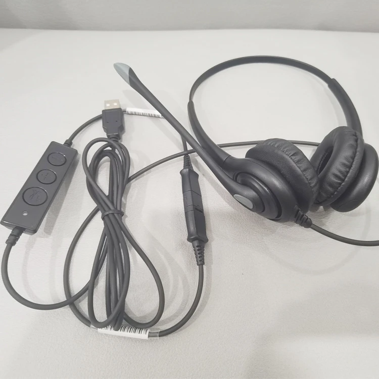 Noise Canceling USB Headset with Microphone and Qd Cord with Volume Control Mute Function for Call Center & Phone