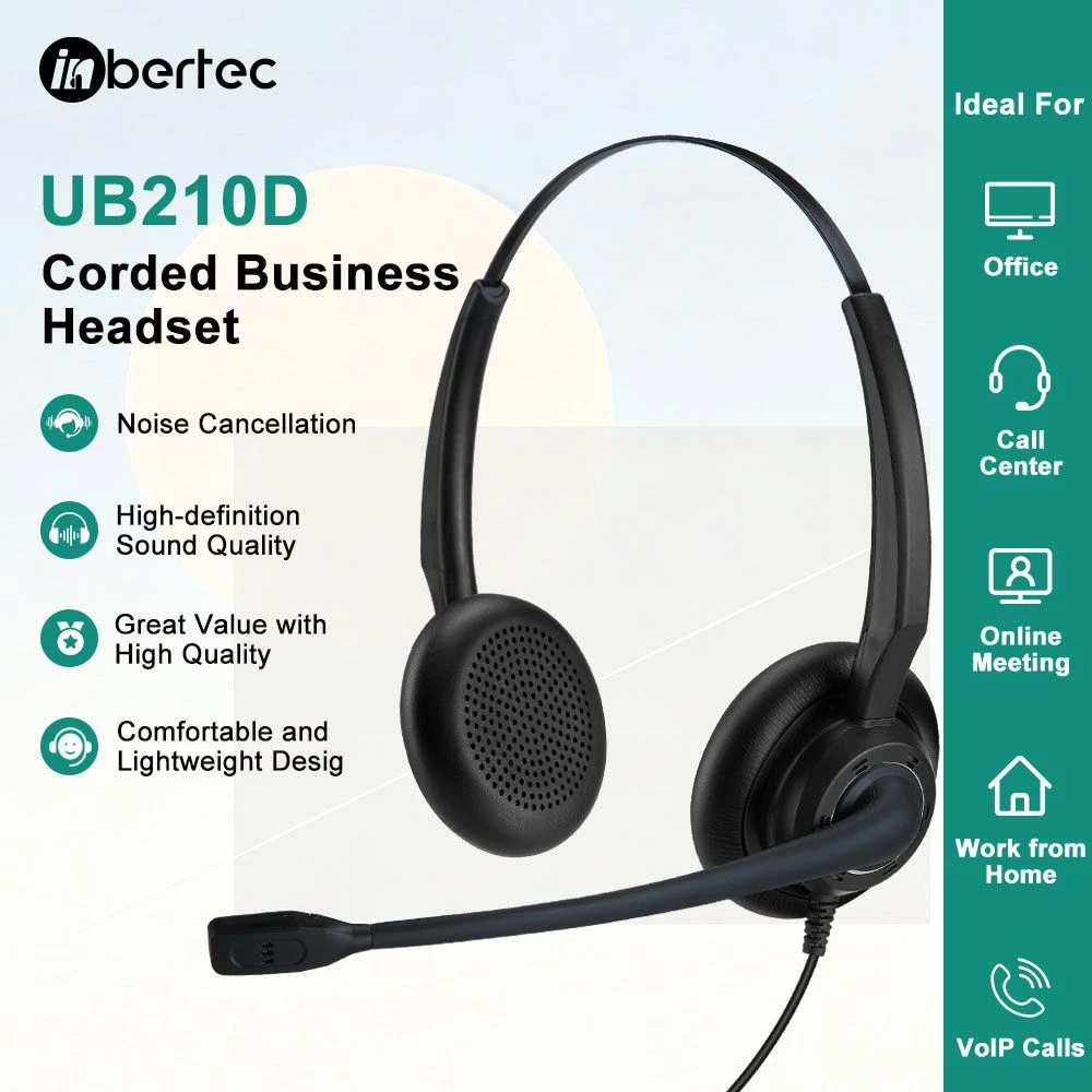 Noise Reduction Single-Sided Headset with Mic for Workspace Call Center Groups